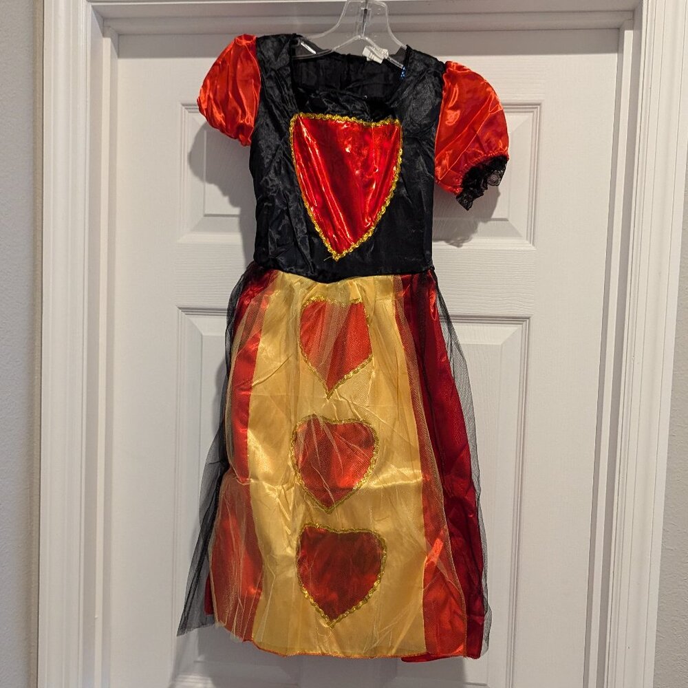 Heart Princess Dress Halloween Costume - Gold, Red, & Black  Girls size 10-12